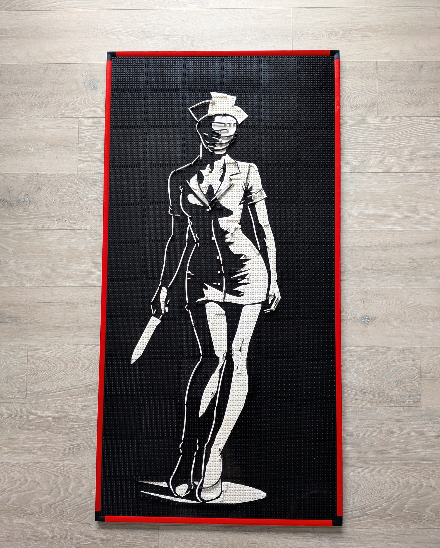 MOC-238853 Lego art relief of a female horror character Building Blocks