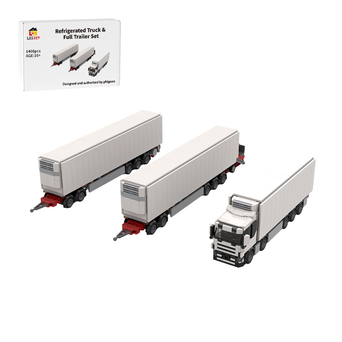 MOC-193350 Refrigerated Truck & Full Trailer Building Blocks