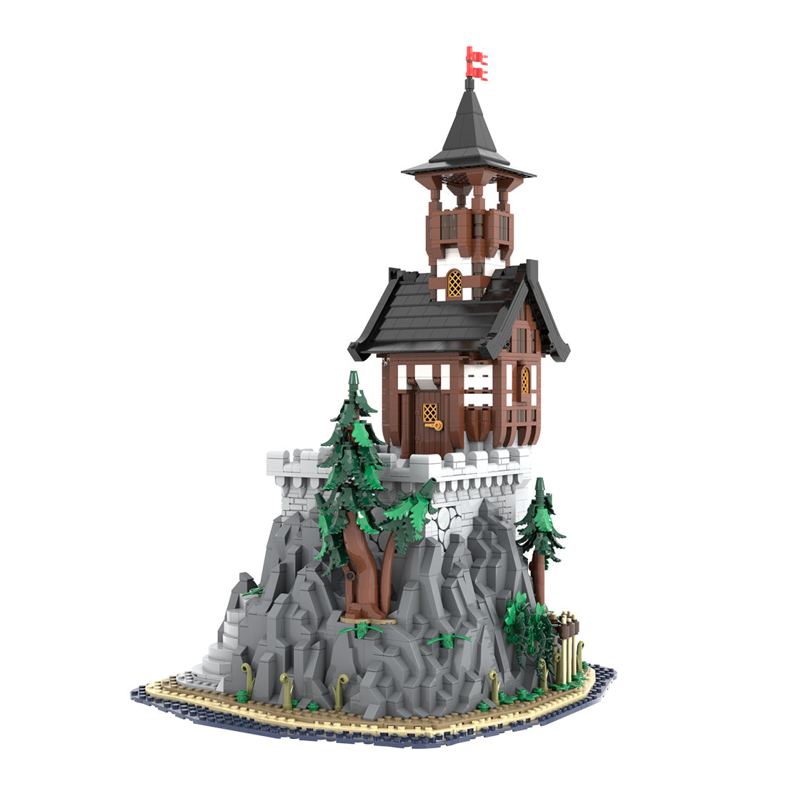 MOC-227229 Medieval Rock Tower Building Blocks