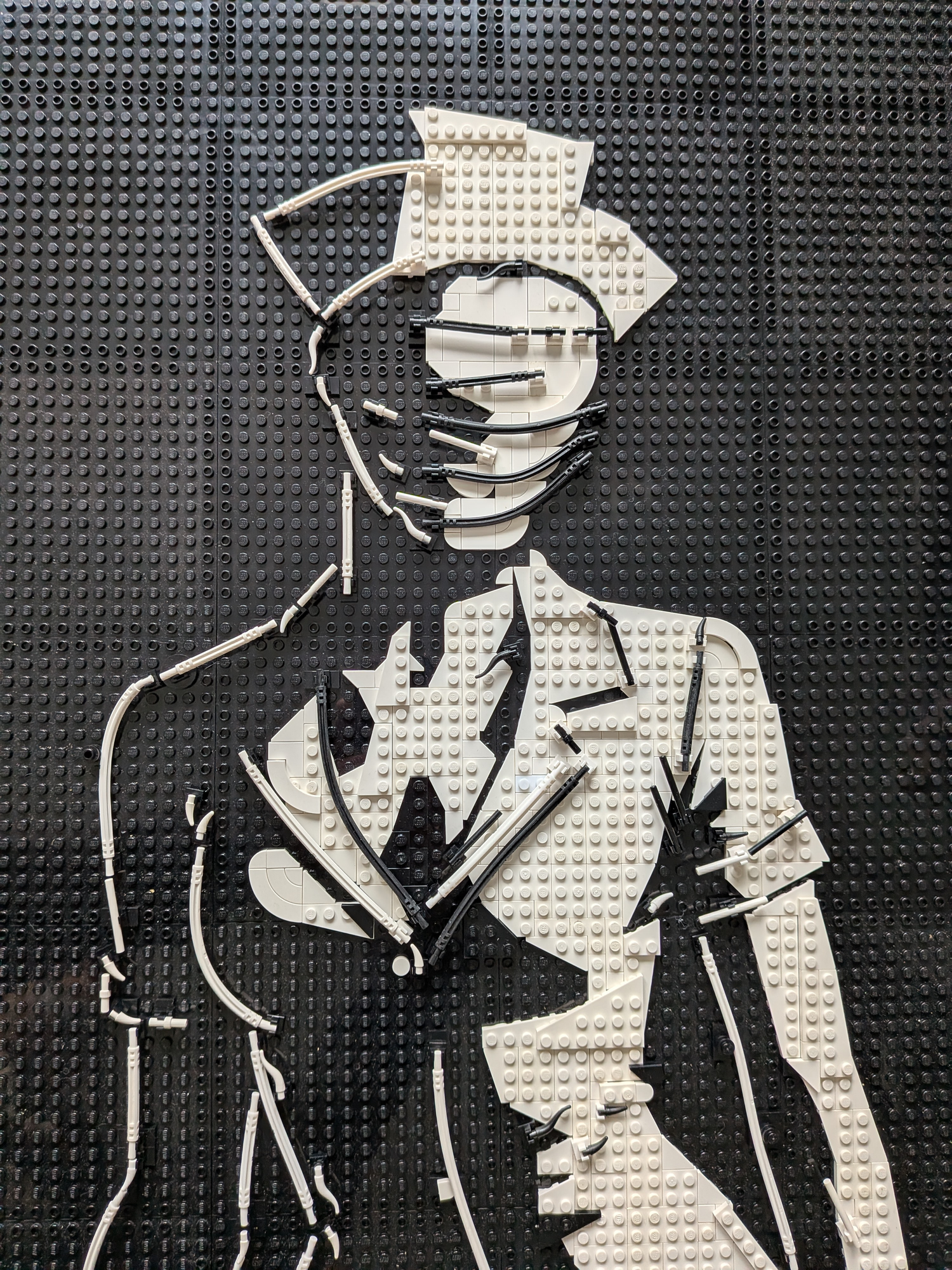 MOC-238853 Lego art relief of a female horror character Building Blocks