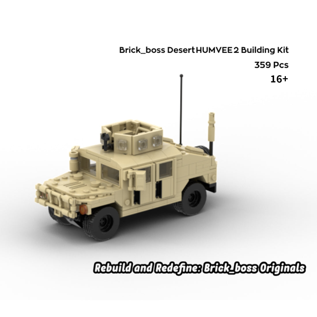 Desert HUMVEE 2 Modern Military Vehicle Building Blocks