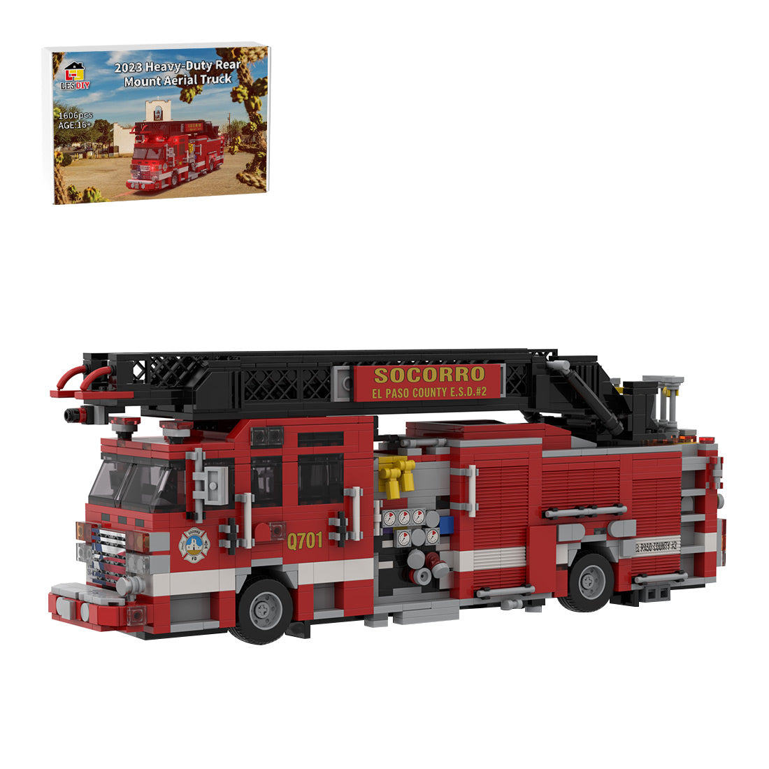 MOC-274191 Pierce Enforcer Rear Mount Aerial Quint Building Blocks