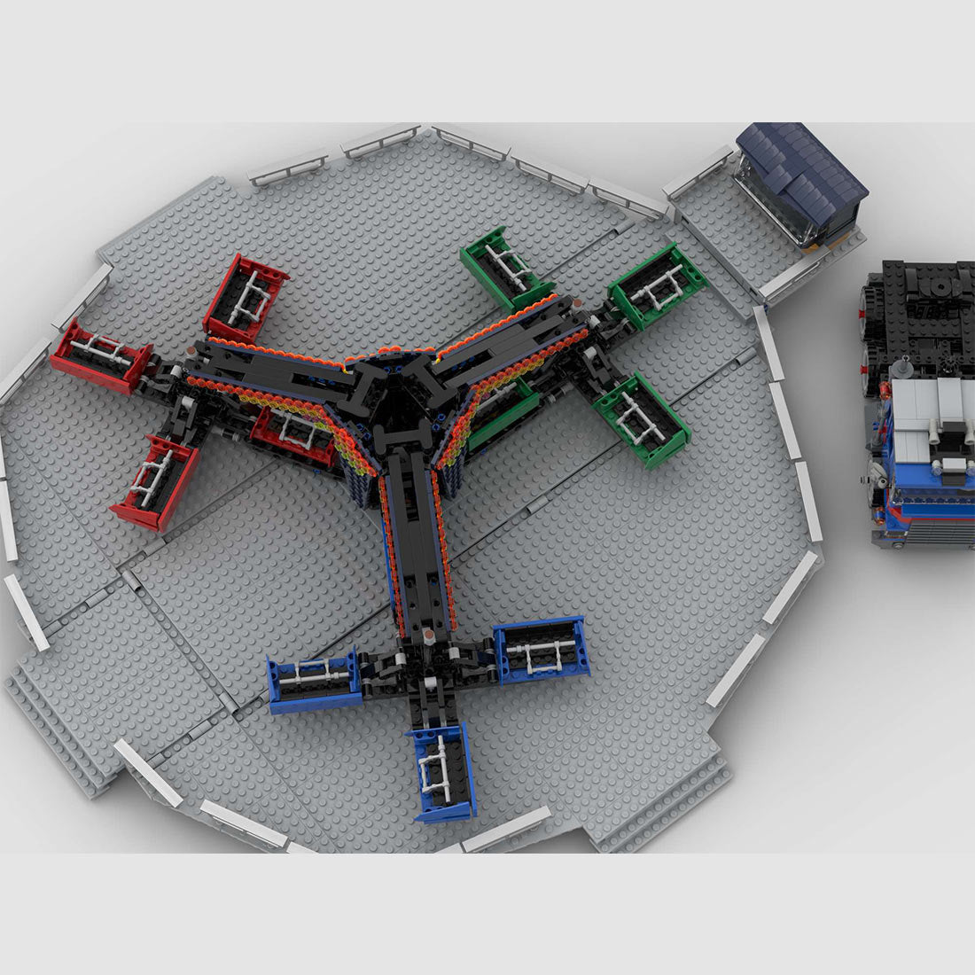 MOC- 201775 Fairground Twist Ride Building Blocks