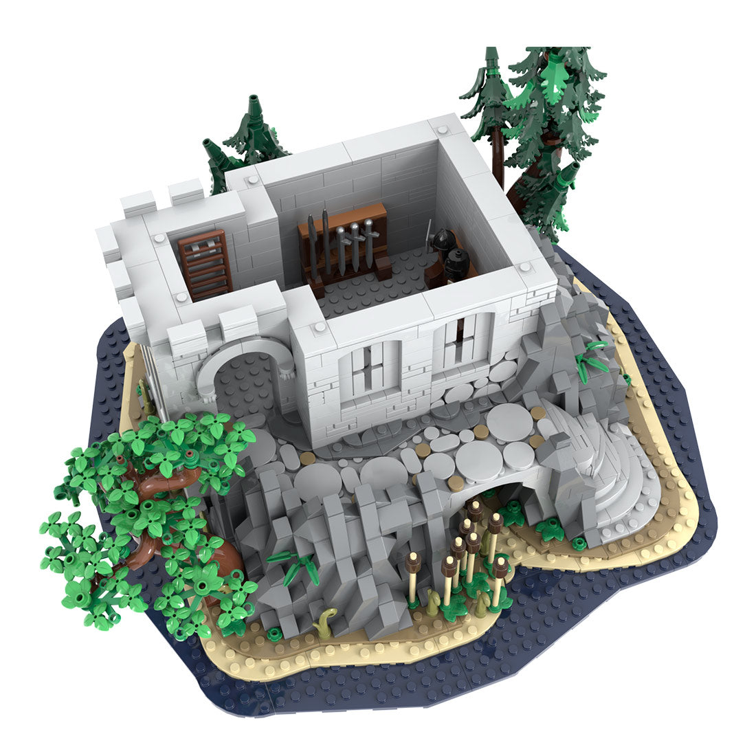 MOC-227229 Medieval Rock Tower Building Blocks