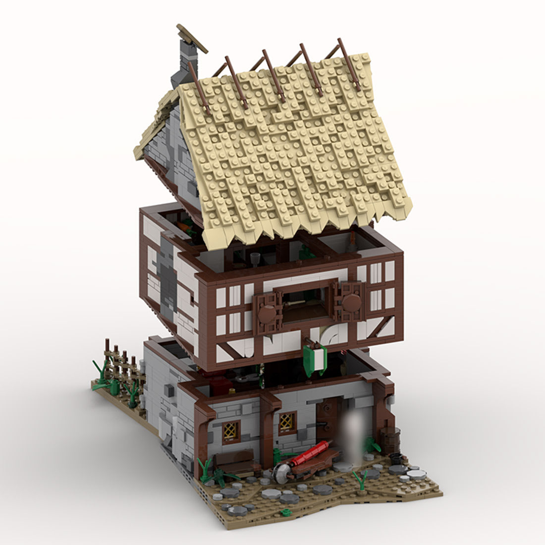Medieval Taylorsgreen Village Tailoring Shop Building Blocks