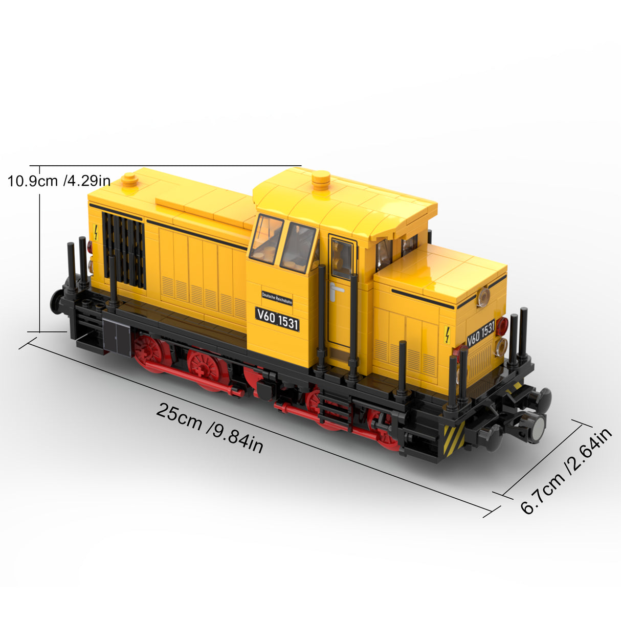 MOC-87360 Shunter Engine V60 of the Deutsche Reichsbahn Building Blocks