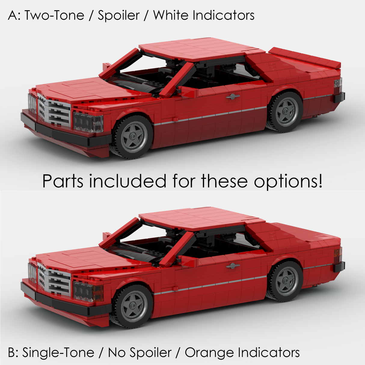 1980s German Grand Touring Coupe Building Blocks (Gobricks)