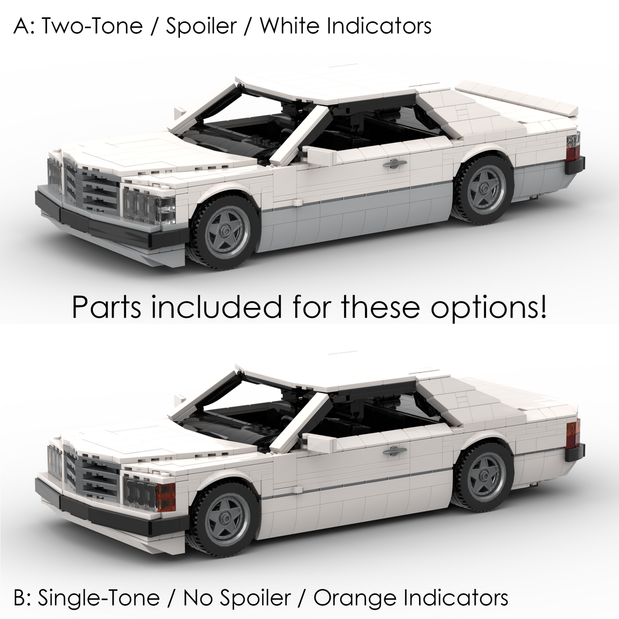 1980s German Grand Touring Coupe Building Blocks (Gobricks)