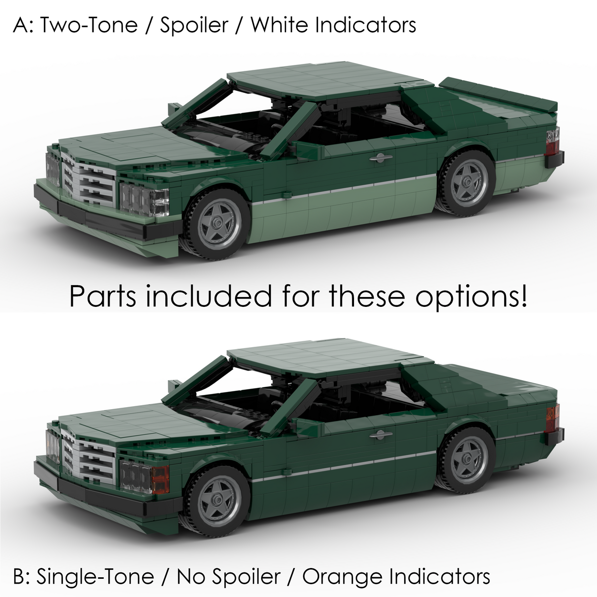 1980s German Grand Touring Coupe Building Blocks (Gobricks)