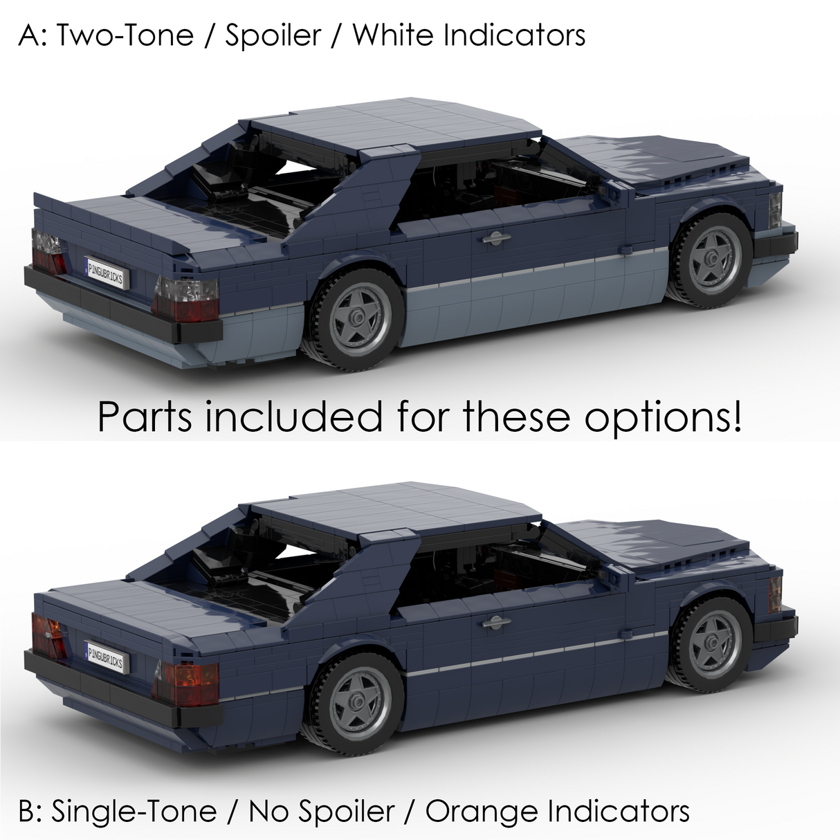1980s German Grand Touring Coupe Building Blocks (Gobricks)