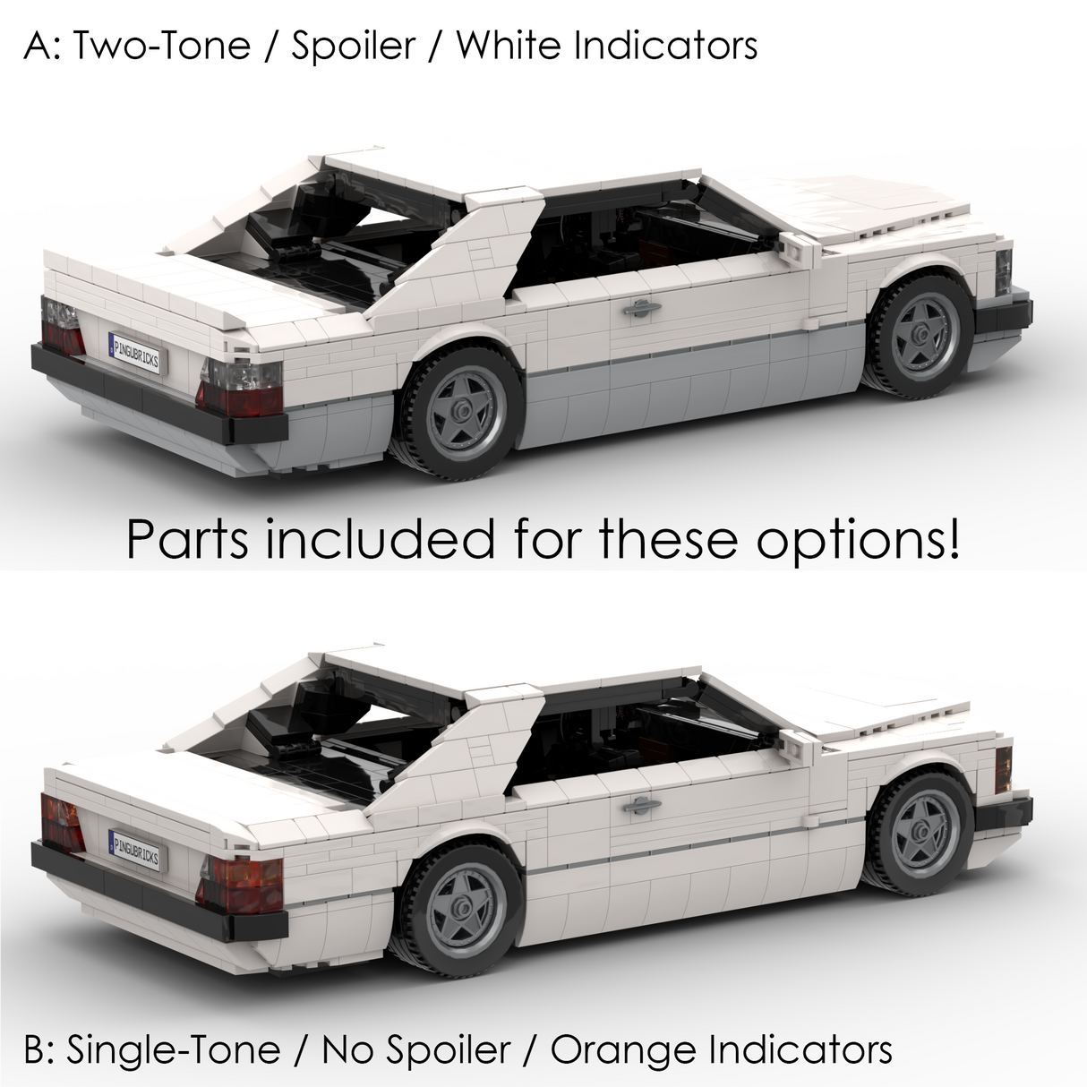 1980s German Grand Touring Coupe Building Blocks (Gobricks)