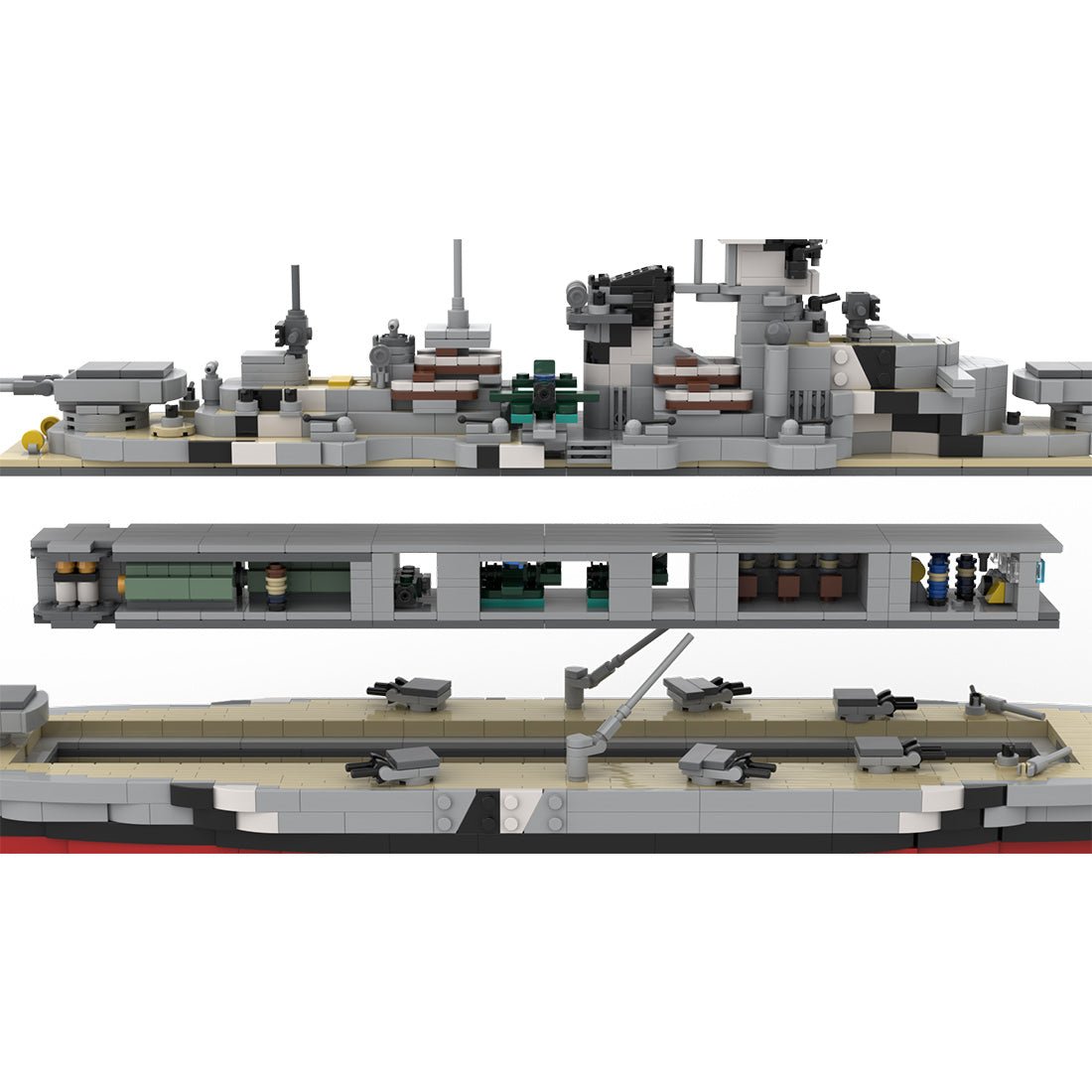 1/300 Bismarck - Class Battleship Bismarck Building Blocks - LesDiy -