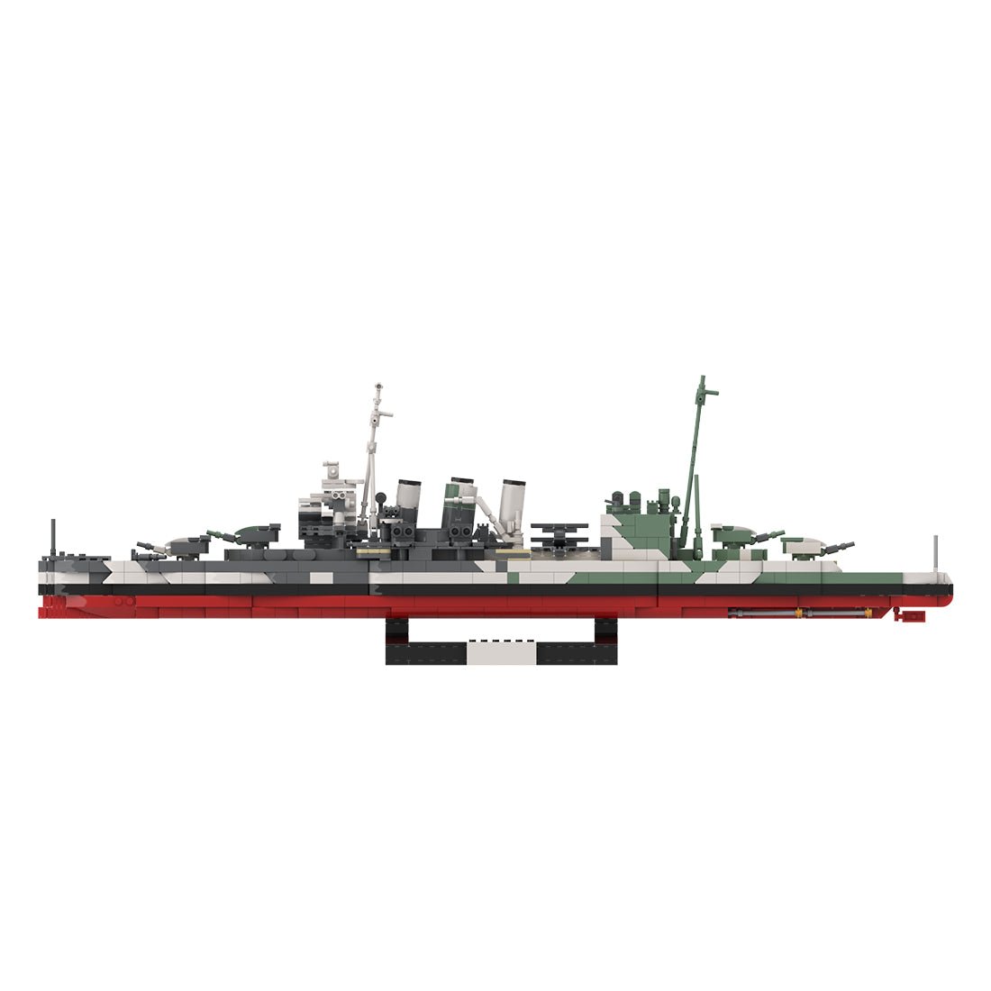 1/300 Scale HMS Suffolk Heavy Cruiser MOC Building Blocks-LesDiy -