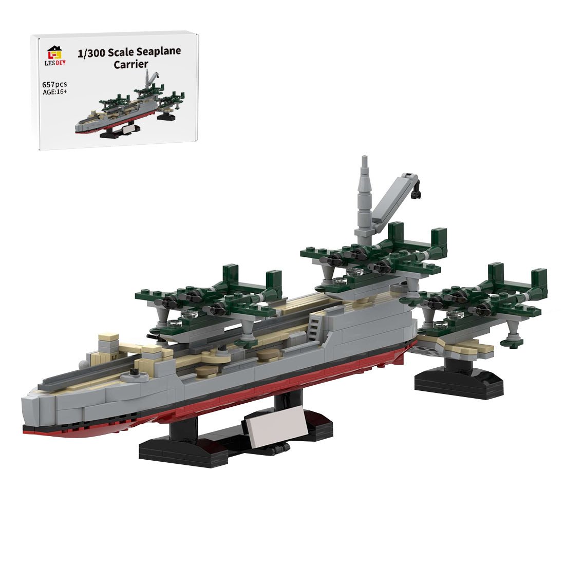 1/300 Scale Seaplane Carrier Building Blocks - LesDiy - Building Blocks