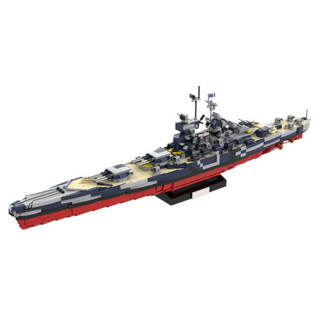 1/300 Scale WWII French Battleship Jean Bart Building Blocks Set  - LesDiy -