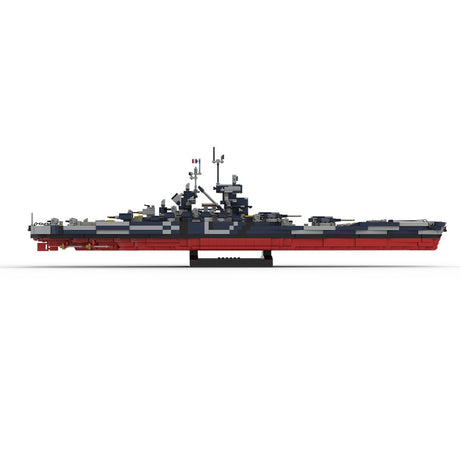 1/300 Scale WWII French Battleship Jean Bart Building Blocks Set  - LesDiy -