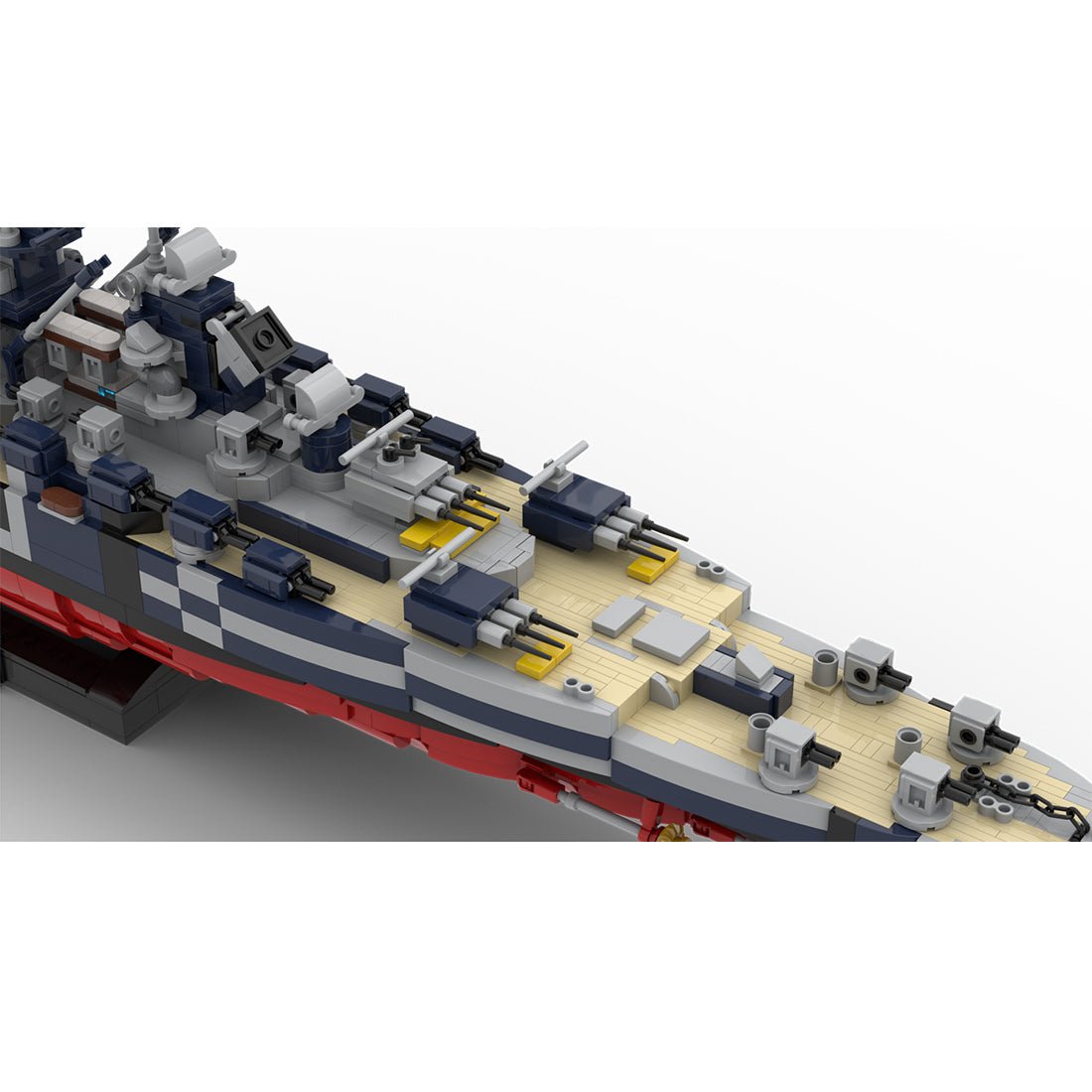 1/300 Scale WWII French Battleship Jean Bart Building Blocks SetĀ  - LesDiy -