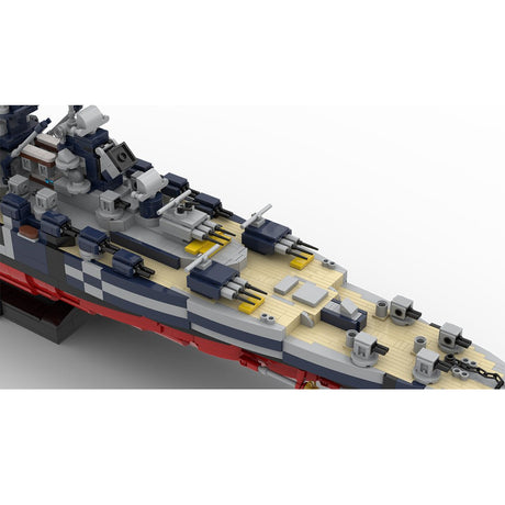 1/300 Scale WWII French Battleship Jean Bart Building Blocks Set  - LesDiy -