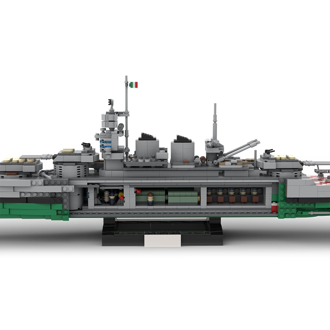 1/300 Scale WWII Italy Litorio Battleship Building Blocks - LesDiy -