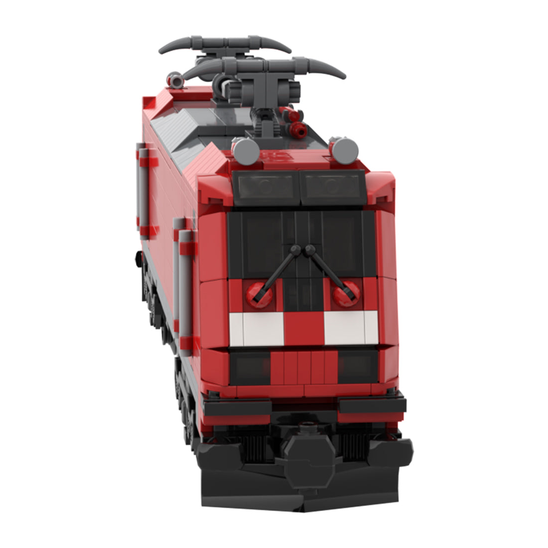 BR146-2 DB Red Regional Commuter Electric Locomotive Building Blocks