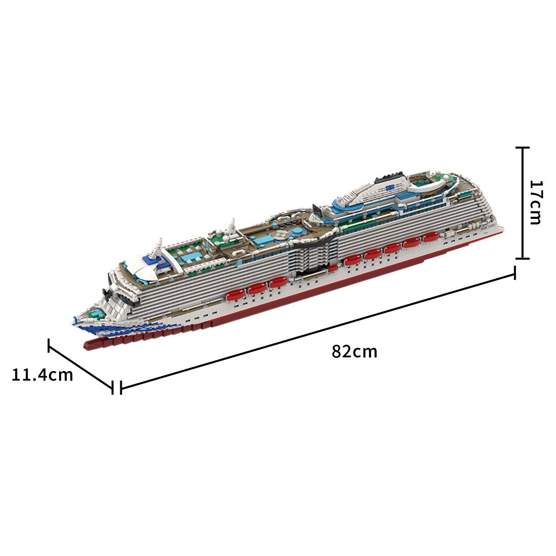 1/400 Scale MS Britannia Cruise Ship Building Blocks - LesDiy - Building Blocks