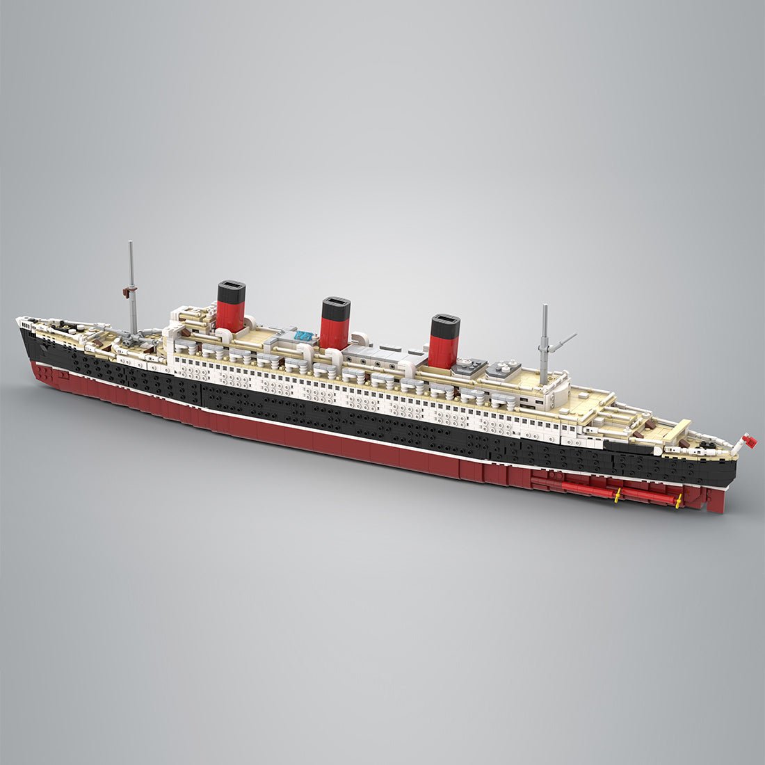 1/400 Scale RMS Queen Mary British Ocean Liner Building Blocks - LesDiy - Building Blocks