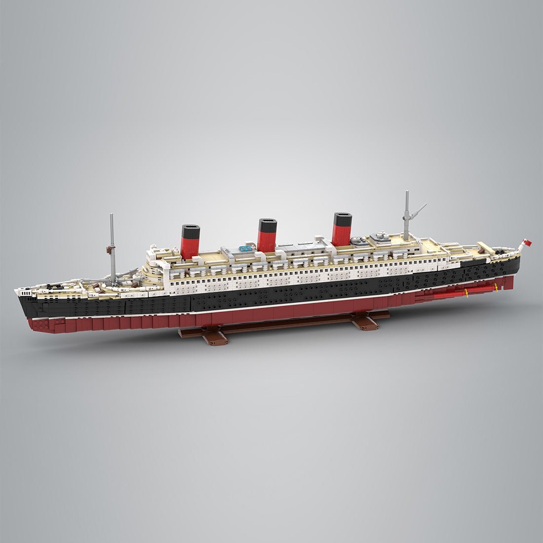 1/400 Scale RMS Queen Mary British Ocean Liner Building Blocks - LesDiy - Building Blocks