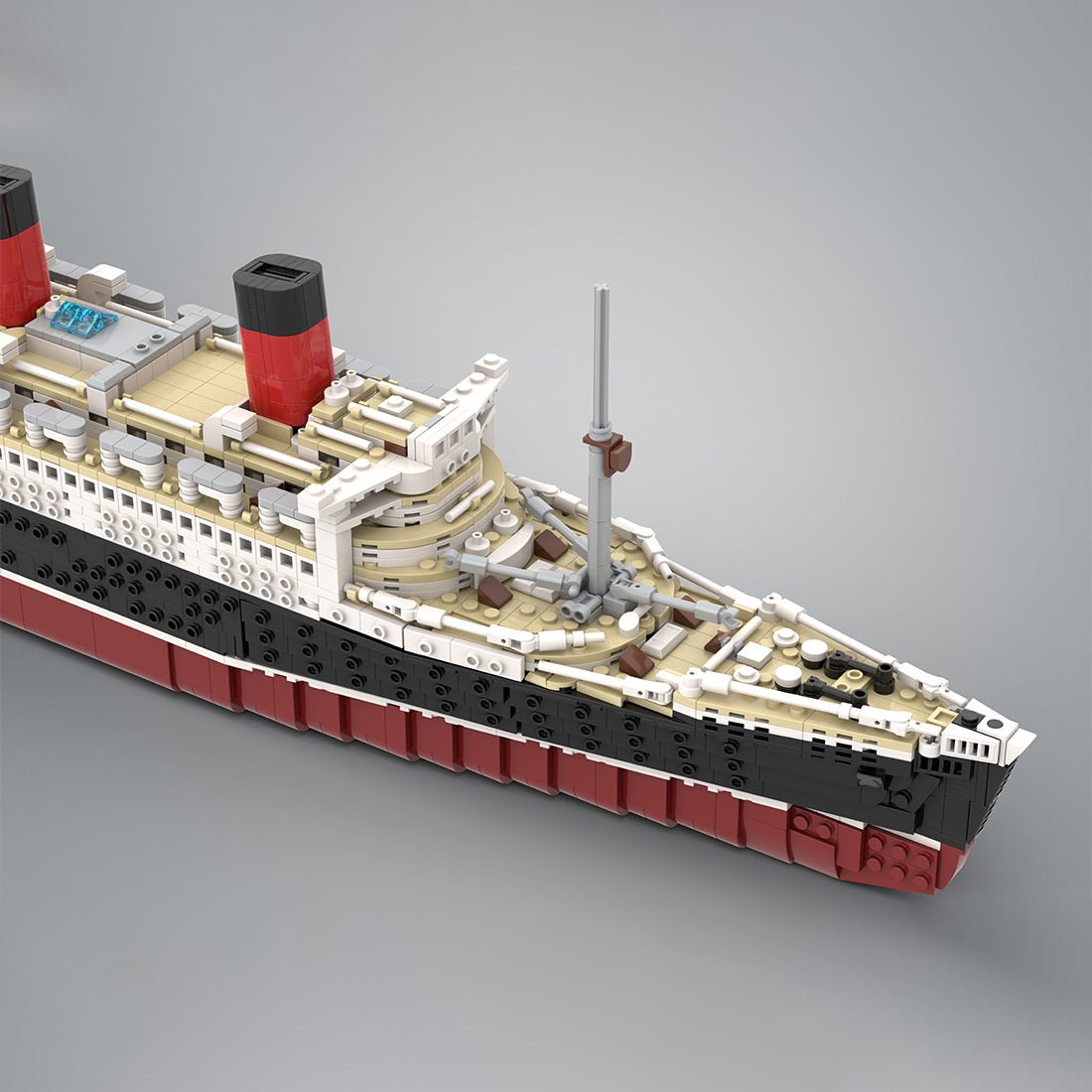 1/400 Scale RMS Queen Mary British Ocean Liner Building Blocks - LesDiy - Building Blocks