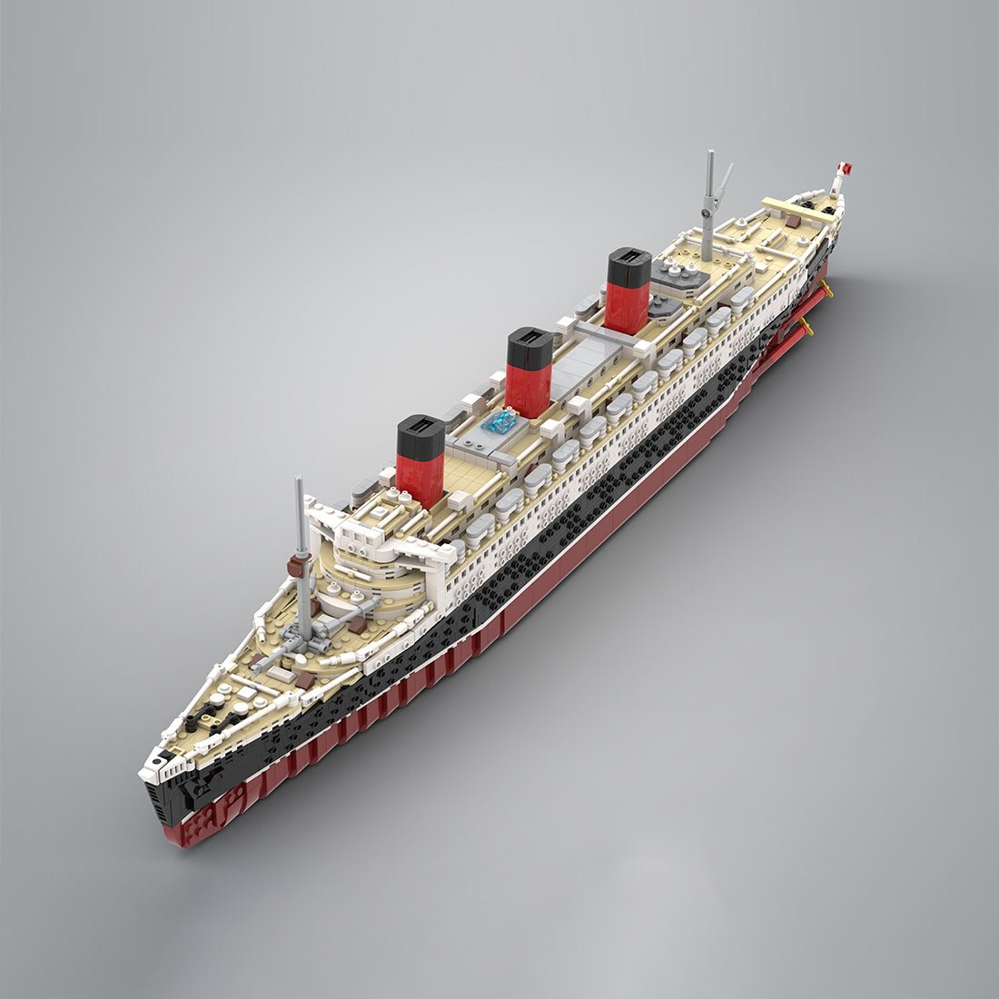 1/400 Scale RMS Queen Mary British Ocean Liner Building Blocks - LesDiy - Building Blocks