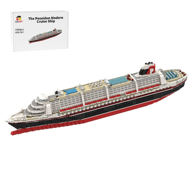 1/400 The Poseidon Modern Cruise Ship Building Blocks - LesDiy -