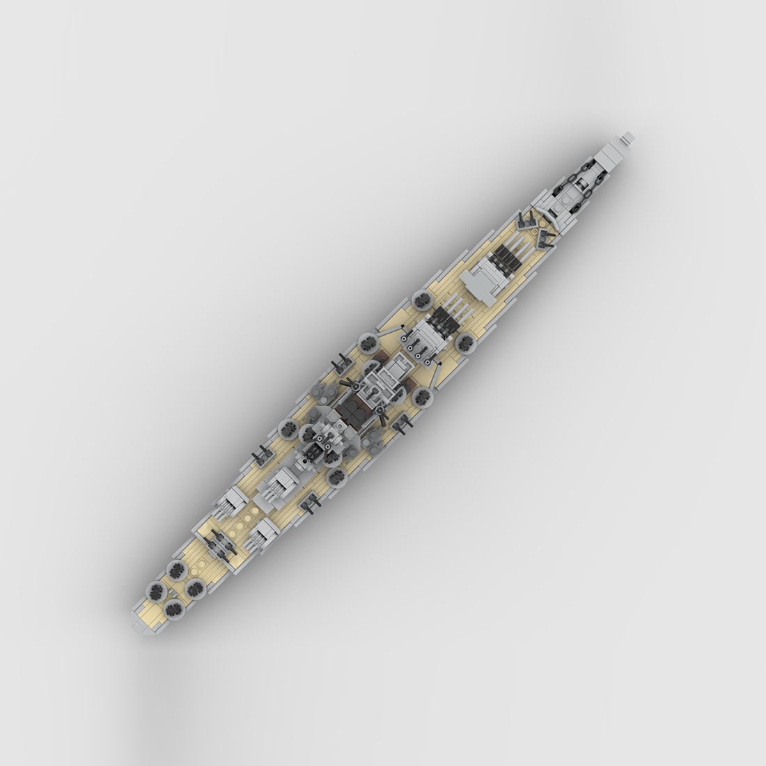 1/485 Scale French Battleship Richelieu Building Blocks - LesDiy - Building Blocks