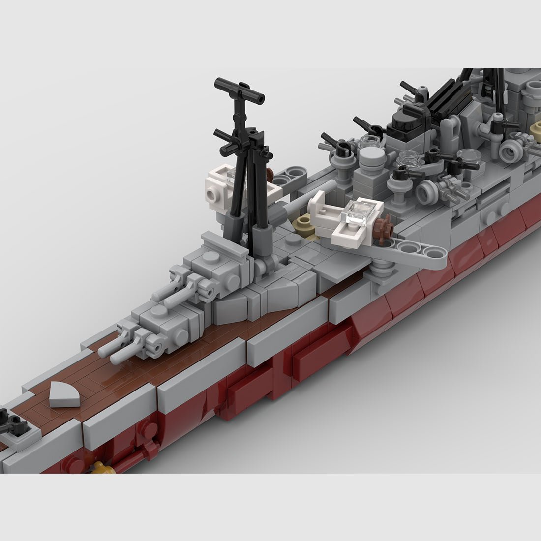 1/485 Scale WWII Japanese Cruiser the Kaohsiung - class Cruiser Atago Military Building Blocks - LesDiy -