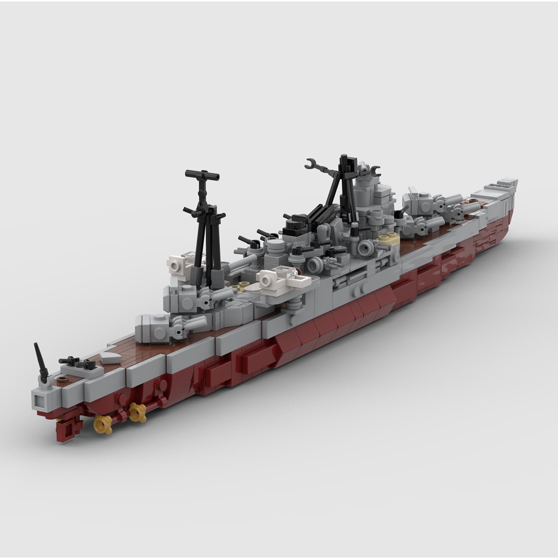 1/485 Scale WWII Japanese Cruiser the Kaohsiung - class Cruiser Atago Military Building Blocks - LesDiy -