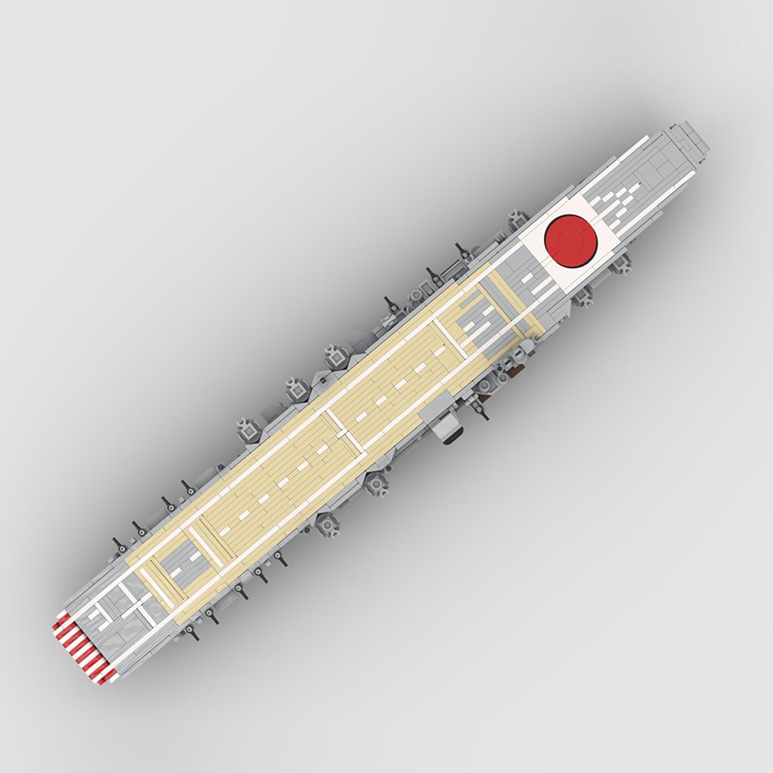 1/485 Scale WWII Japanese Navy Aircraft Carrier Kaga Military Building Blocks - LesDiy -