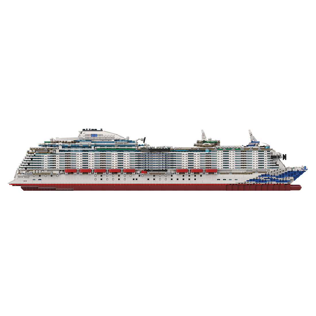 1/400 Scale MS Britannia Cruise Ship Building Blocks