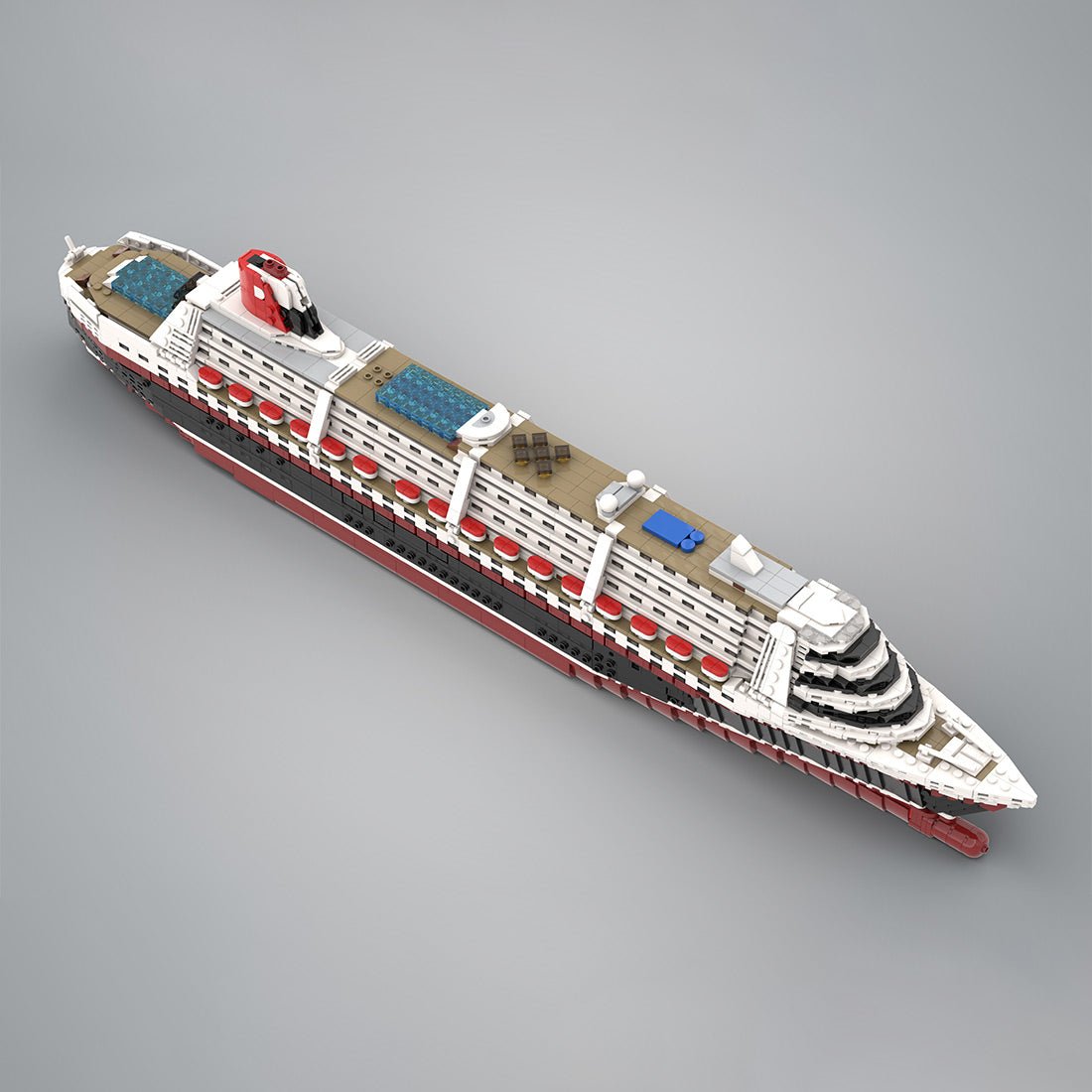 1/500 Scale The Poseidon Modern Cruise Ship Building Blocks - LesDiy - building blocks