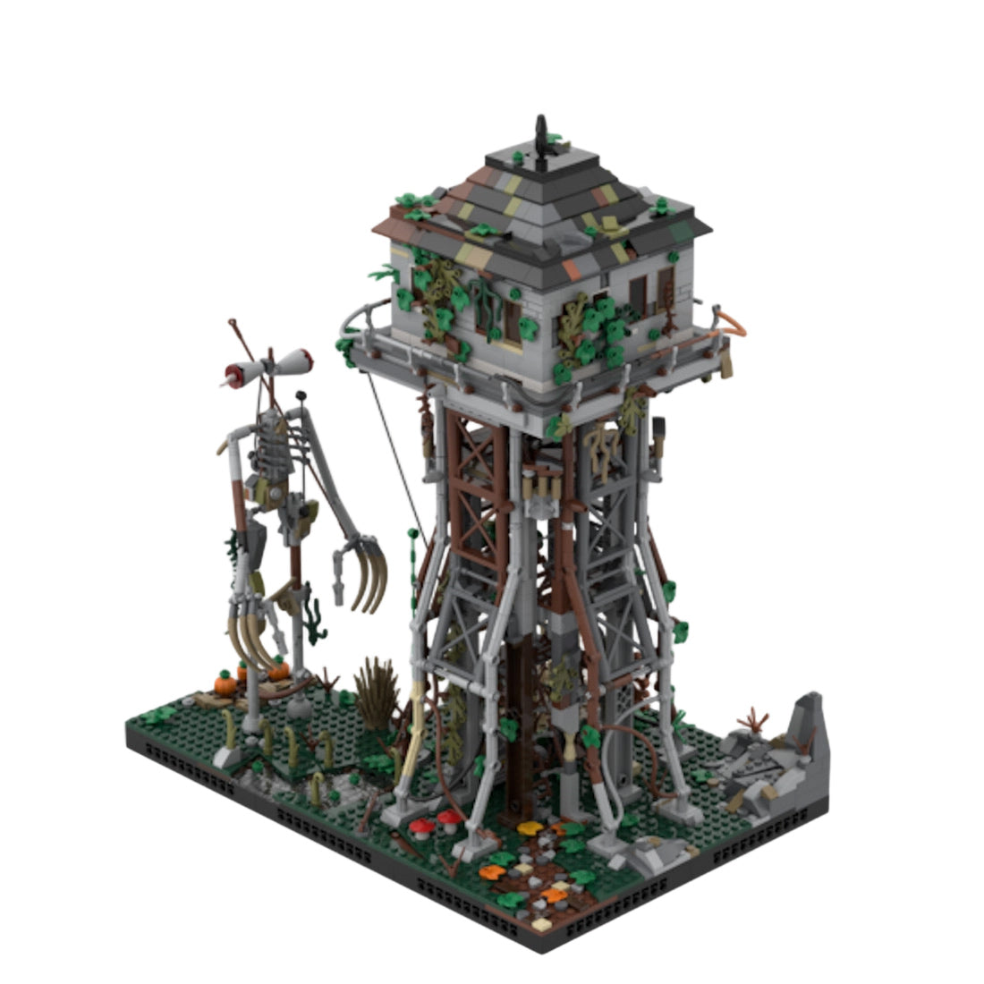 MOC-122044 Abandoned Watchtower Halloween Building Blocks