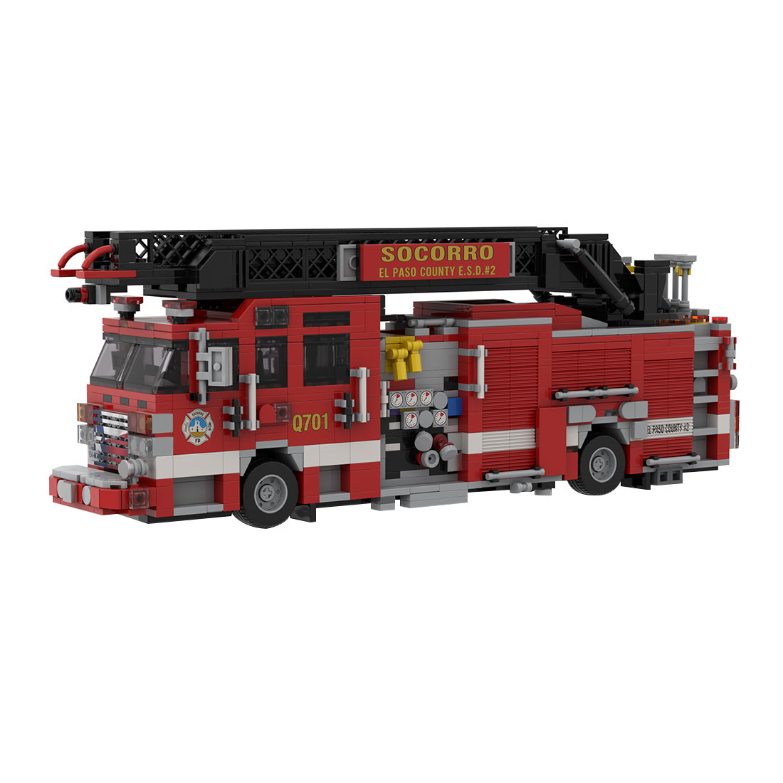 MOC-274191 Pierce Enforcer Rear Mount Aerial Quint Building Blocks