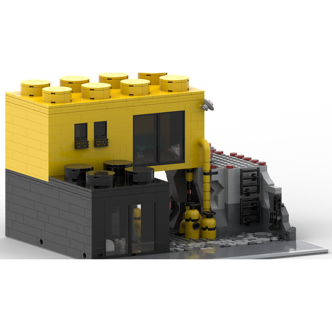 MOC-239813 Blacktron-Inspired City House Building Blocks