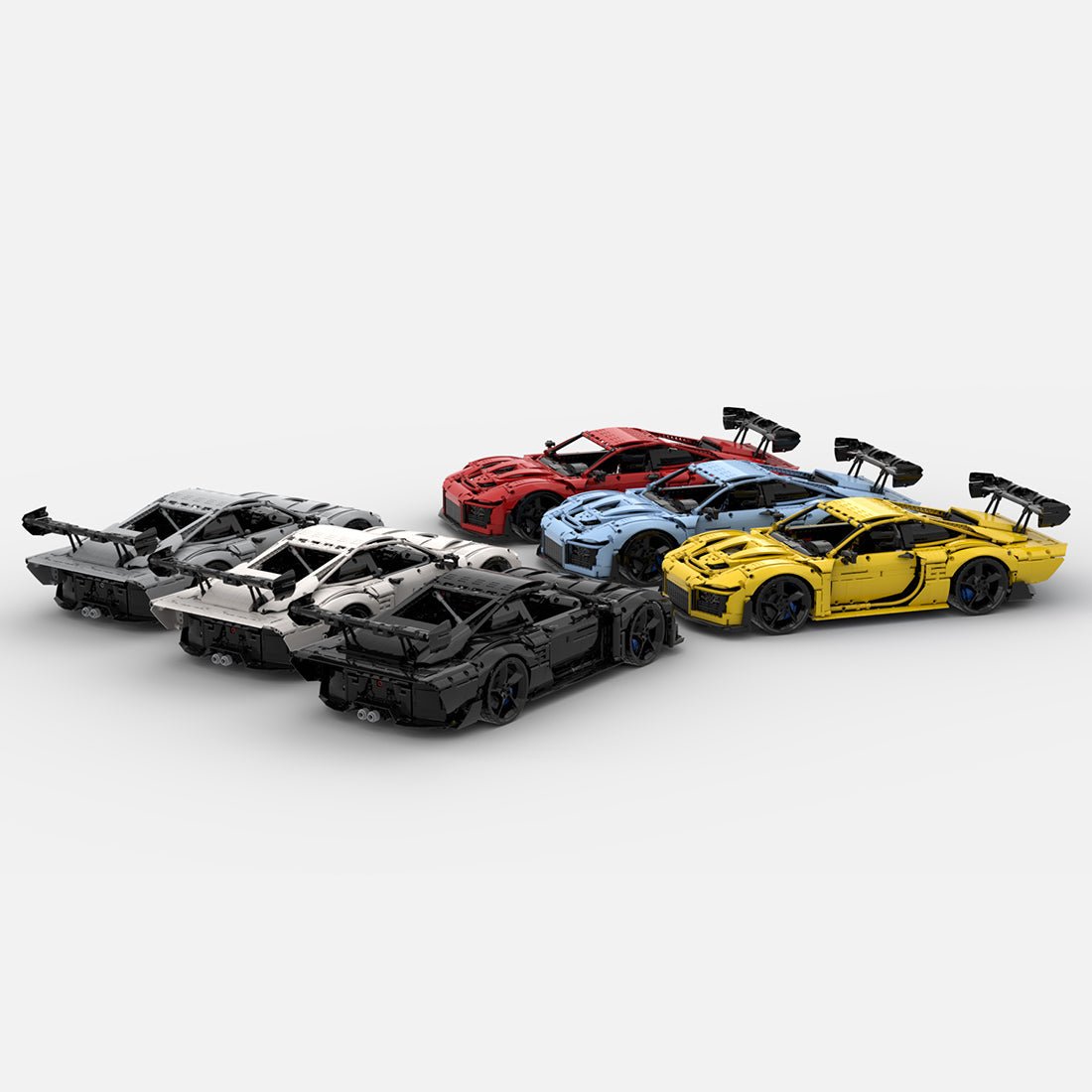 1/8 Scale Porsche 935 sports car Tech Building Blocks Set - LesDiy -