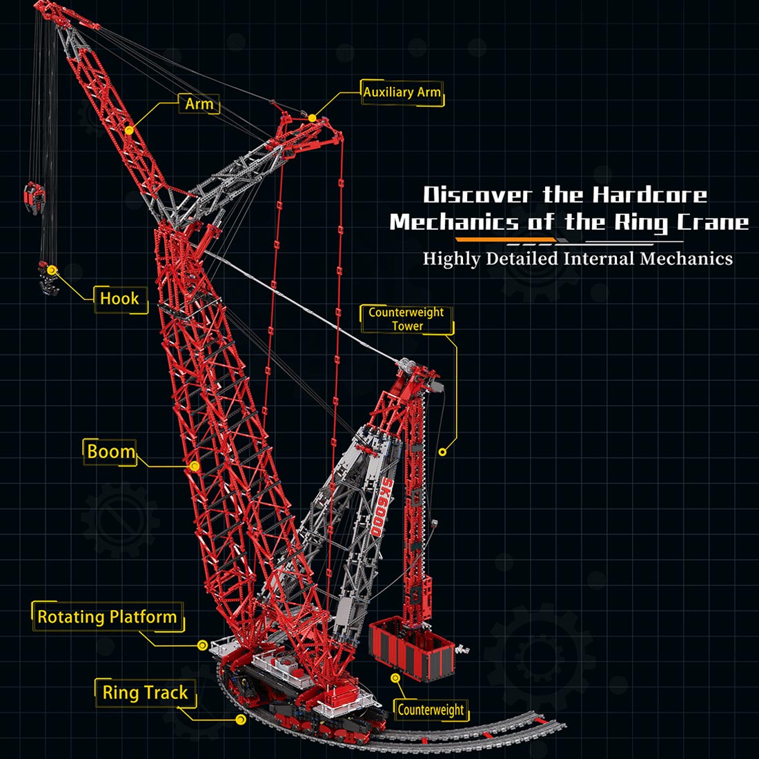 1/80 Scale Heavy Construction SK6000 Crane Building Blocks - LesDiy - Crane -