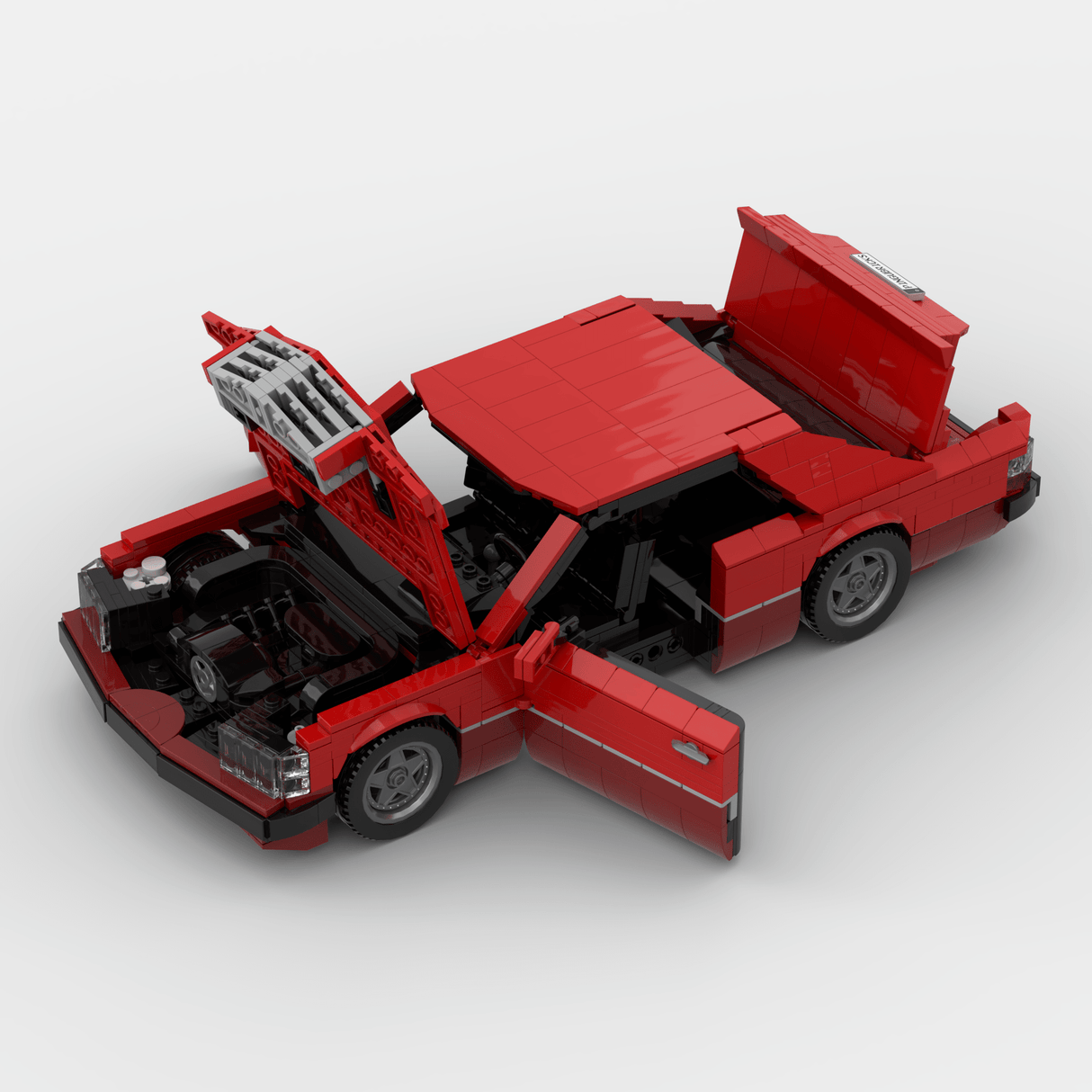 1980s German Grand Touring Coupe Building Blocks (Gobricks)-LesDiy-Building Blocks-1x building section (1x 1473 parts)