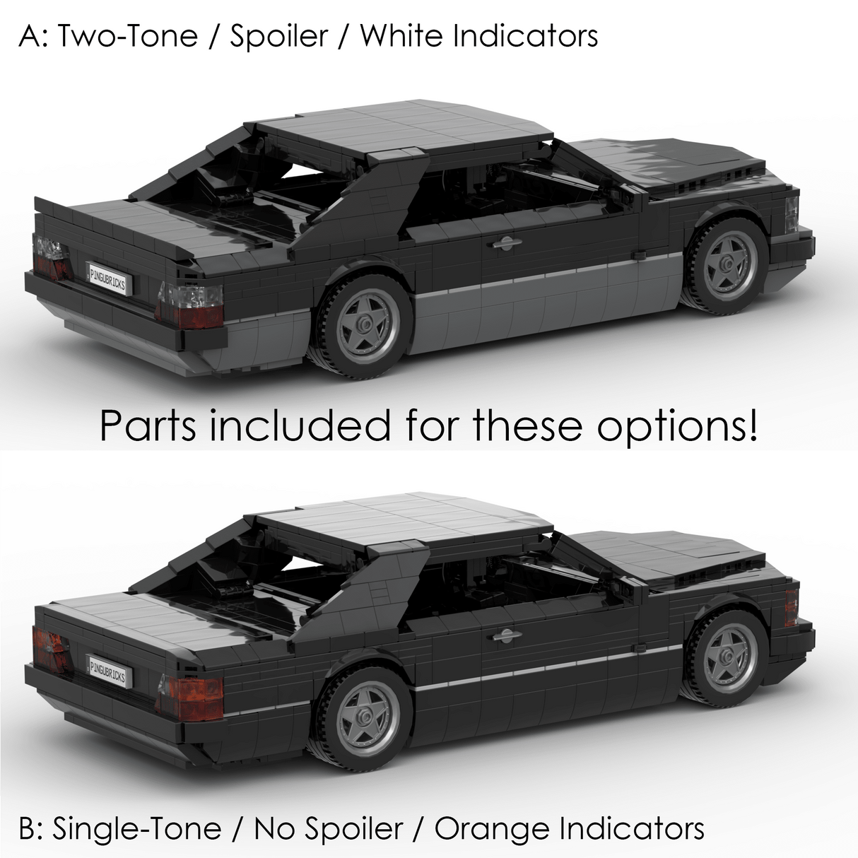 1980s German Grand Touring Coupe Building Blocks (Gobricks)-LesDiy-Building Blocks-1x building section (1x 1473 parts)