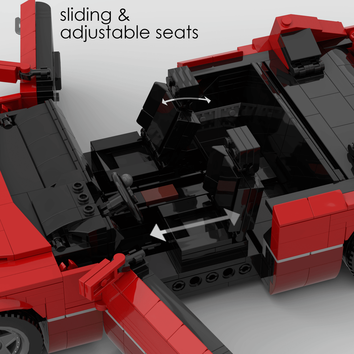 1980s German Grand Touring Coupe Building Blocks (Gobricks)-LesDiy-Building Blocks-1x building section (1x 1473 parts)