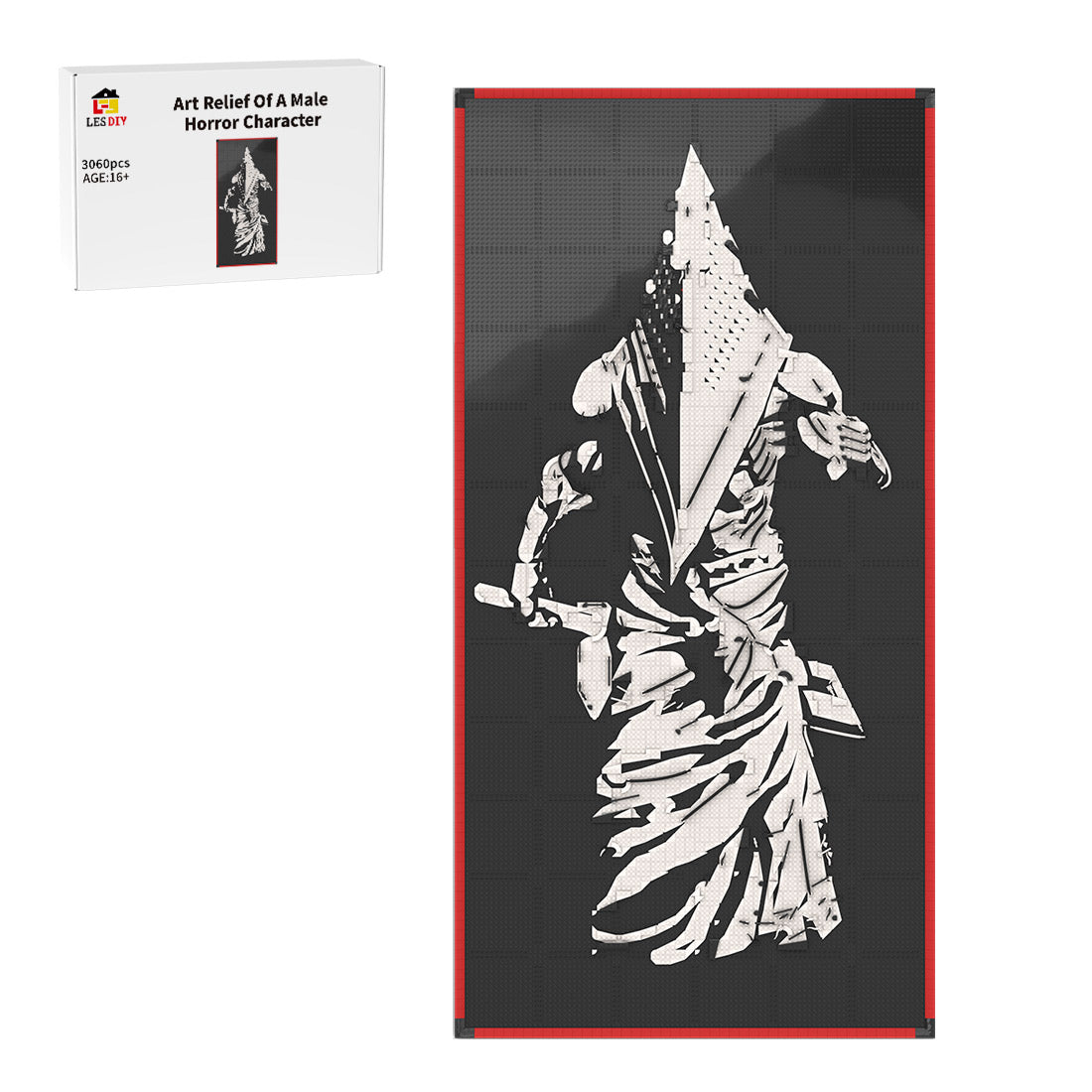 MOC-238914 Lego art relief of a male horror character Building Blocks