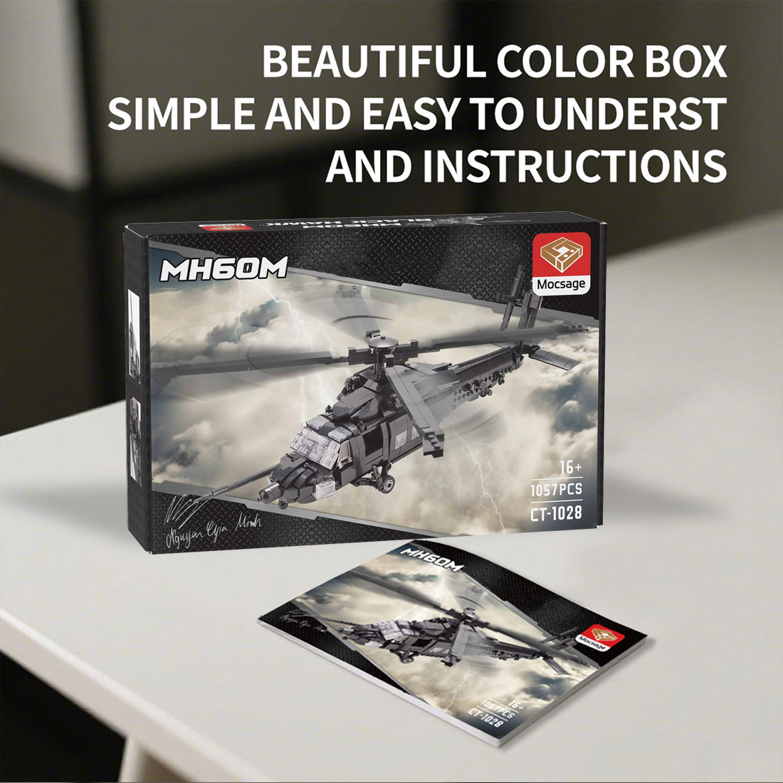 MH60M Black Hawk Military Copter Building Blocks