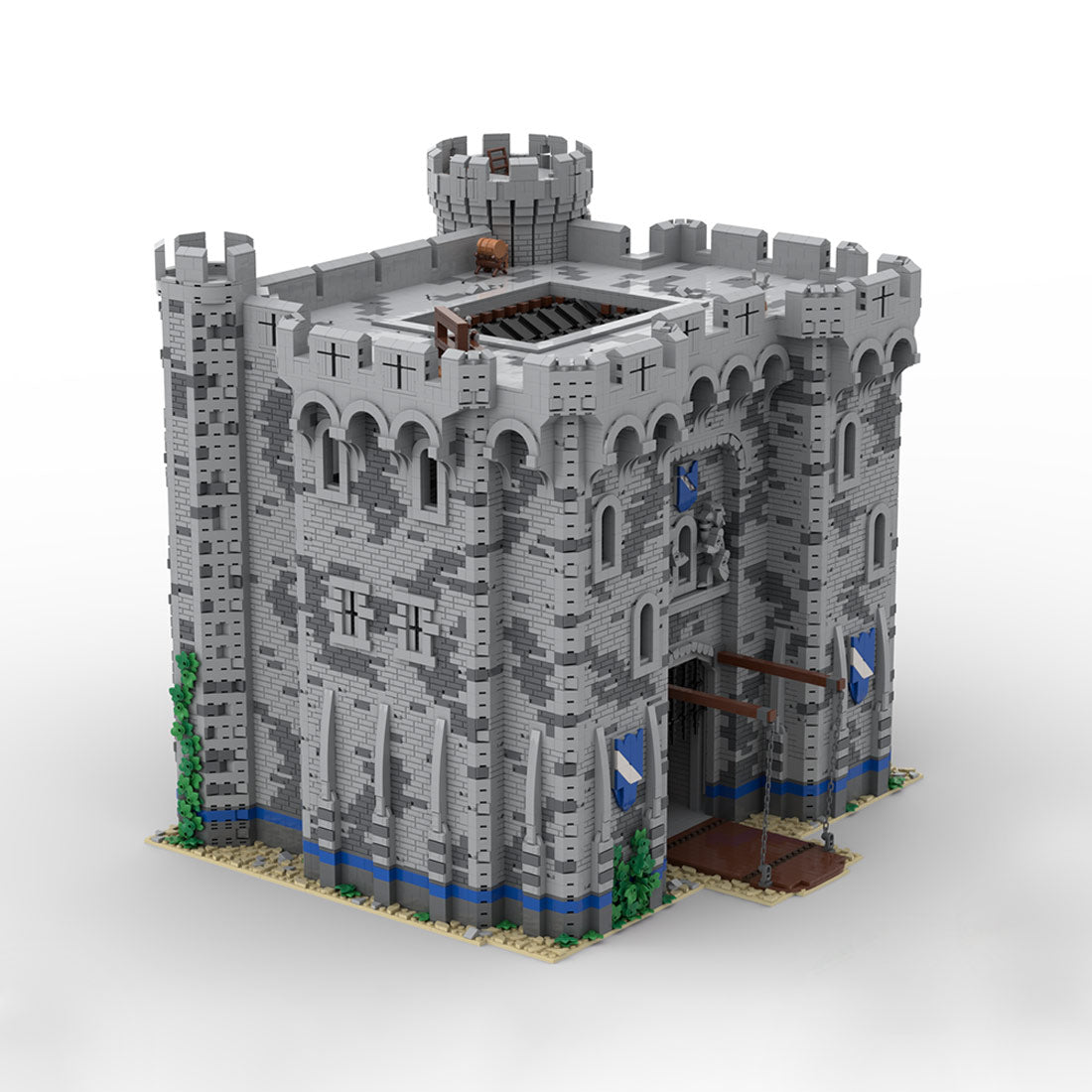 MOC-201635 Medieval Village Defense Castle Building Blocks
