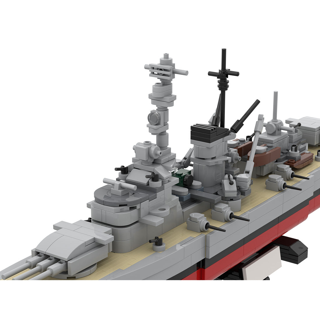 1/300 Scale Germany 3 in 1 Deutschland-class warship Building Blocks