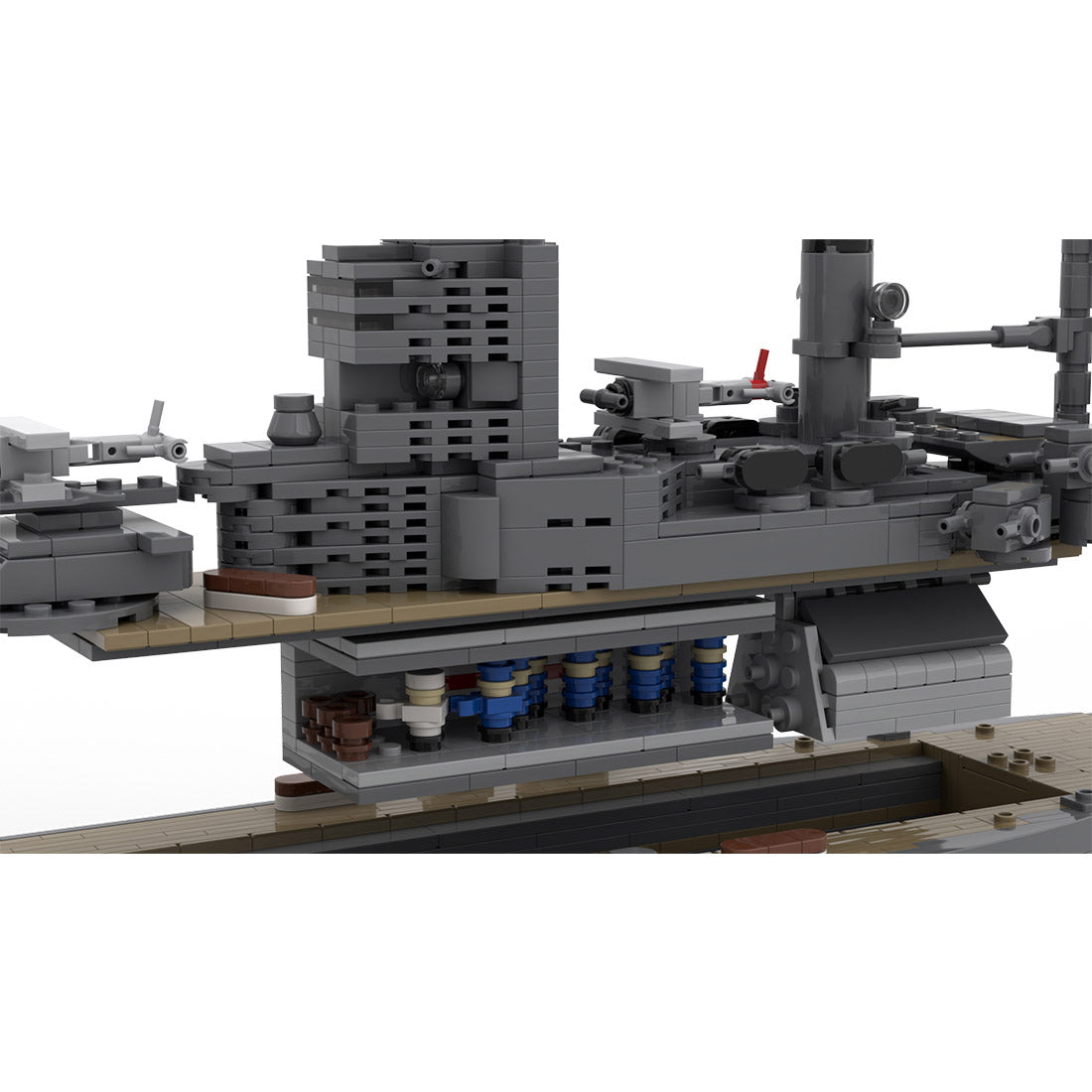 1/300 Scale Rodney Battleship of World War II British Military Building Blocks