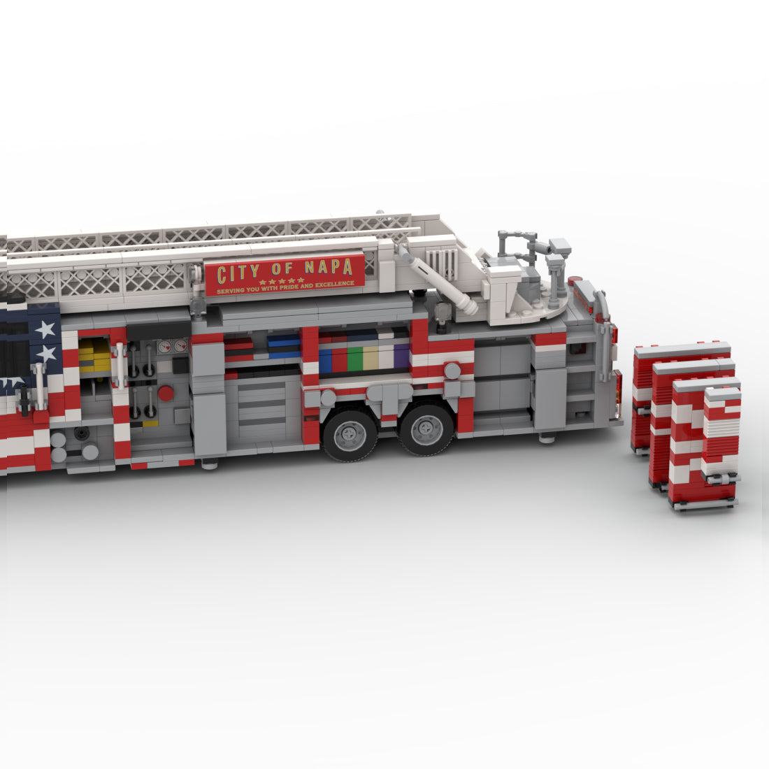 MOC-268463 2012 Pierce Velocity Fire Truck Napa City Truck 1 Building Blocks